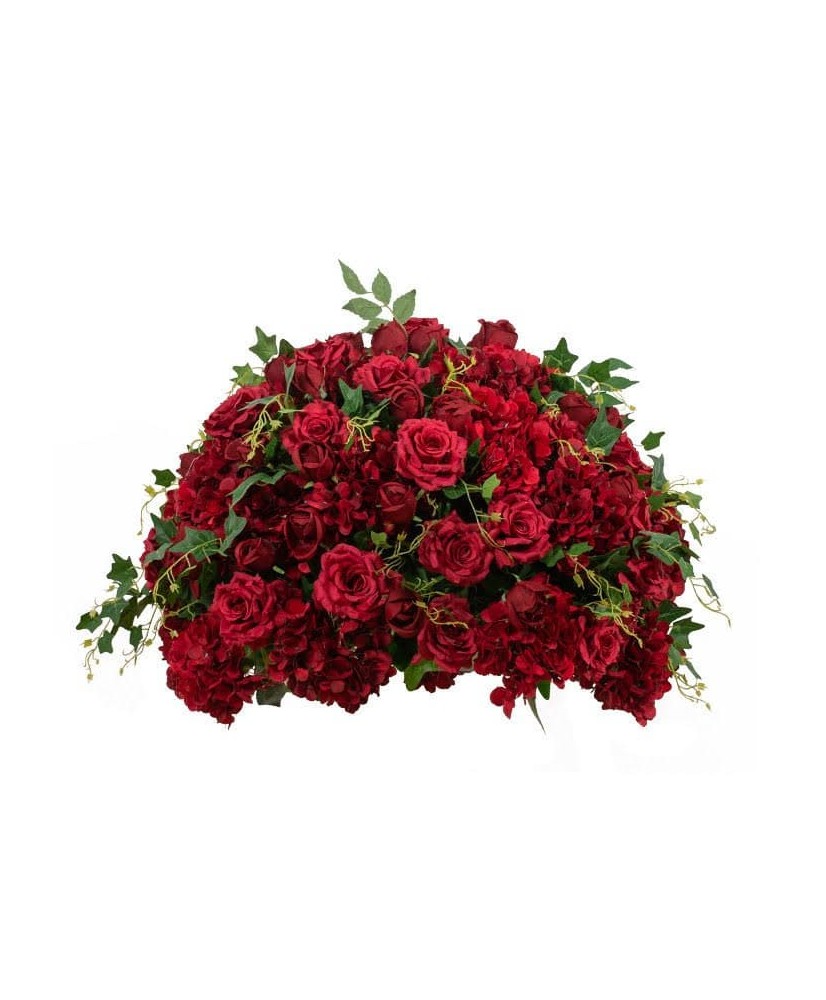 Demi boule de fleurs artificielles Rouge 50 cm ROSA