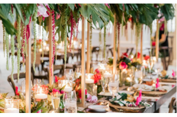 Decoration mariage tropical